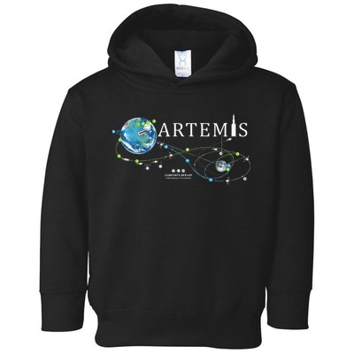 Artemis 1 Route Map SLS Rocket Launch Mission To The Moon Toddler Hoodie