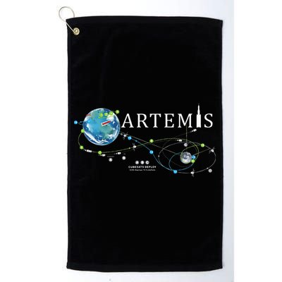 Artemis 1 Route Map SLS Rocket Launch Mission To The Moon Golf Towel