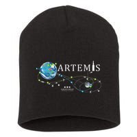 Artemis 1 Route Map SLS Rocket Launch Mission To The Moon Short Acrylic Beanie