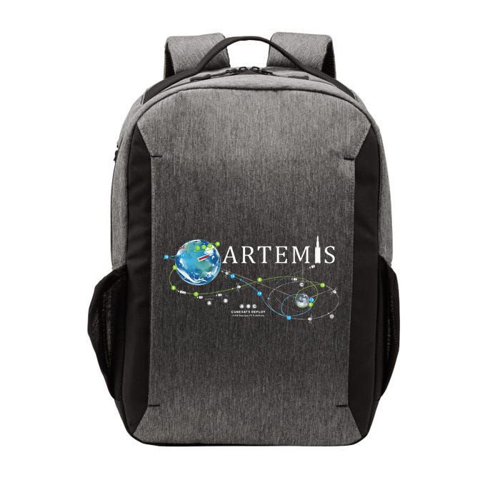 Artemis 1 Route Map SLS Rocket Launch Mission To The Moon Vector Backpack