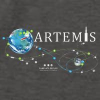 Artemis 1 Route Map SLS Rocket Launch Mission To The Moon Vector Backpack