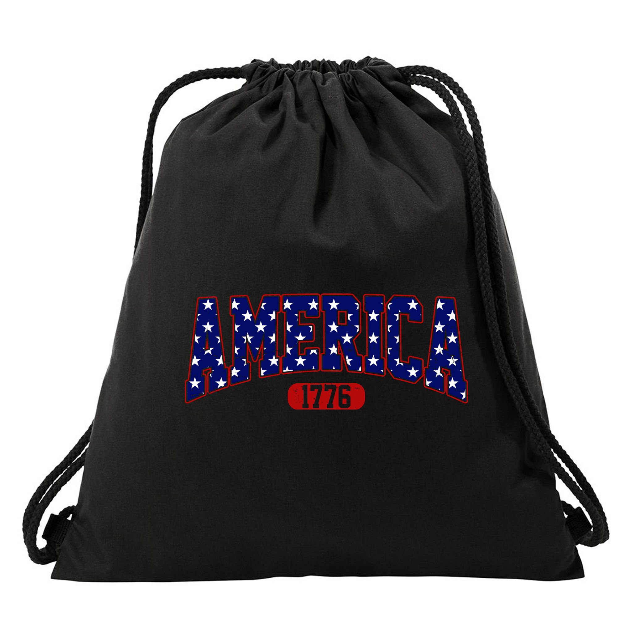 America 1776 Retro 4th Of July Independence Day  Drawstring Bag