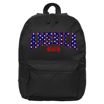 America 1776 Retro 4th Of July Independence Day  16 in Basic Backpack