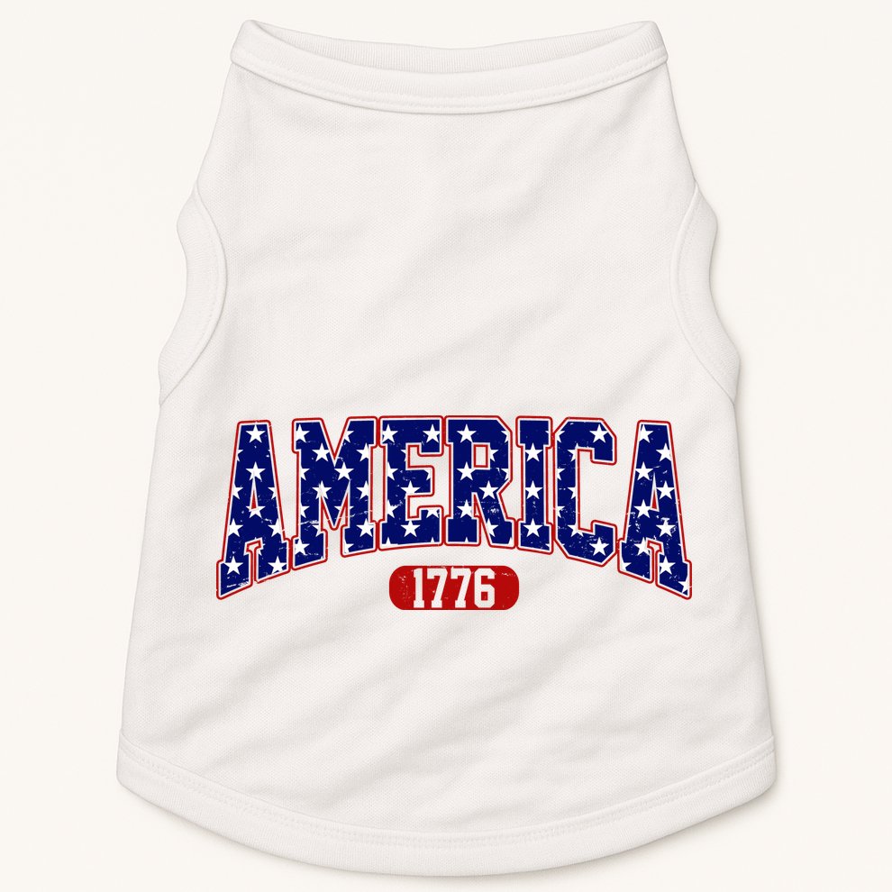 America 1776 Retro 4th Of July Independence Day  Doggie Tank