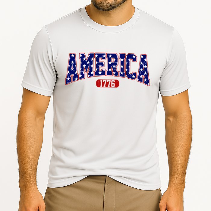 America 1776 Retro 4th Of July Independence Day  Performance Shirt