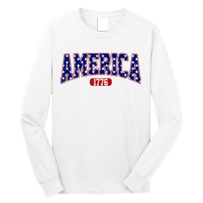America 1776 Retro 4th Of July Independence Day  Long Sleeve Shirt