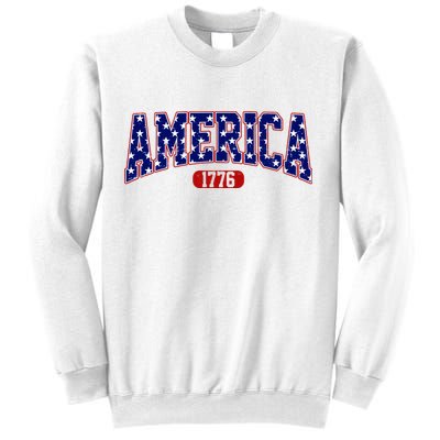 America 1776 Retro 4th Of July Independence Day  Sweatshirt