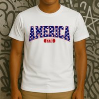 America 1776 Retro 4th Of July Independence Day  T-Shirt
