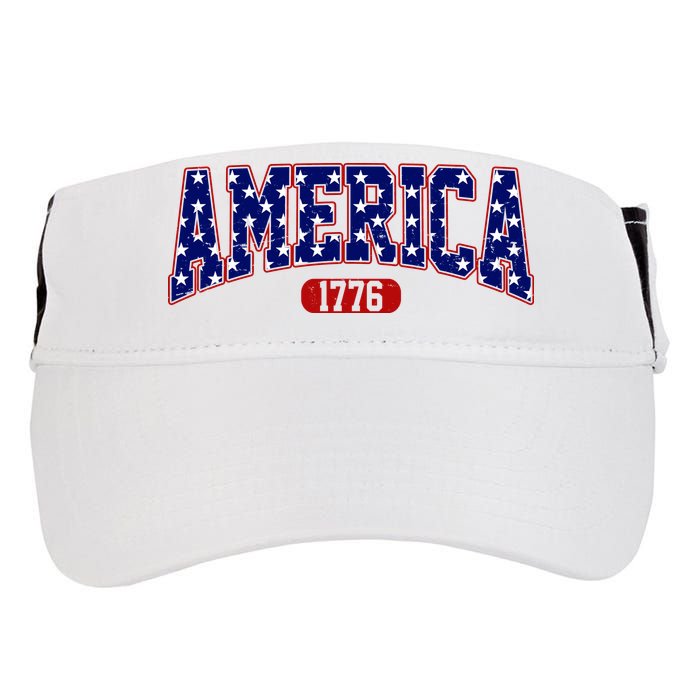 America 1776 Retro 4th Of July Independence Day  Adult Drive Performance Visor