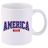 America 1776 Retro 4th Of July Independence Day  11oz C Handle Ceramic Mug