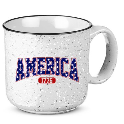 America 1776 Retro 4th Of July Independence Day  15oz Campfire Ceramic Mug