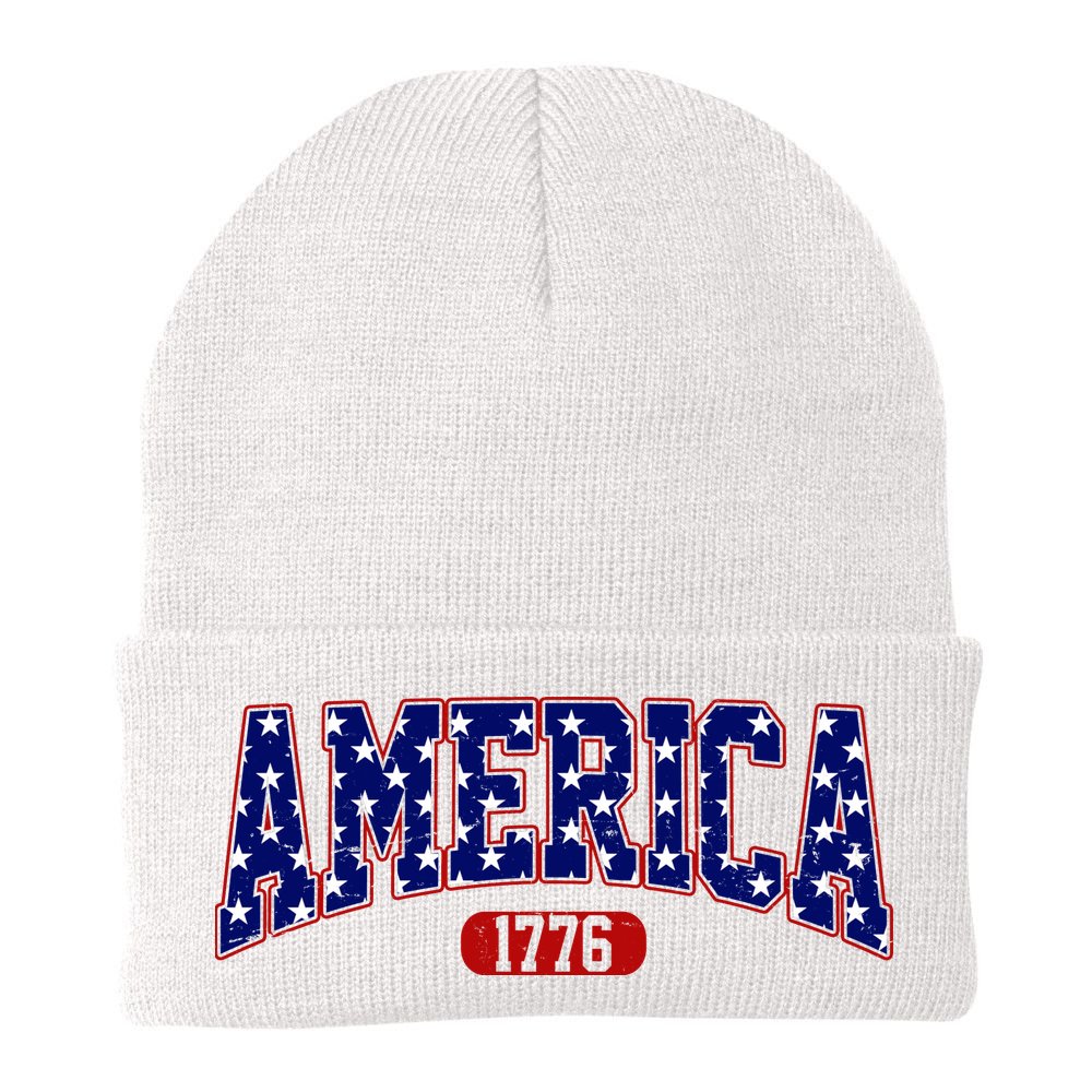 America 1776 Retro 4th Of July Independence Day  Beanie