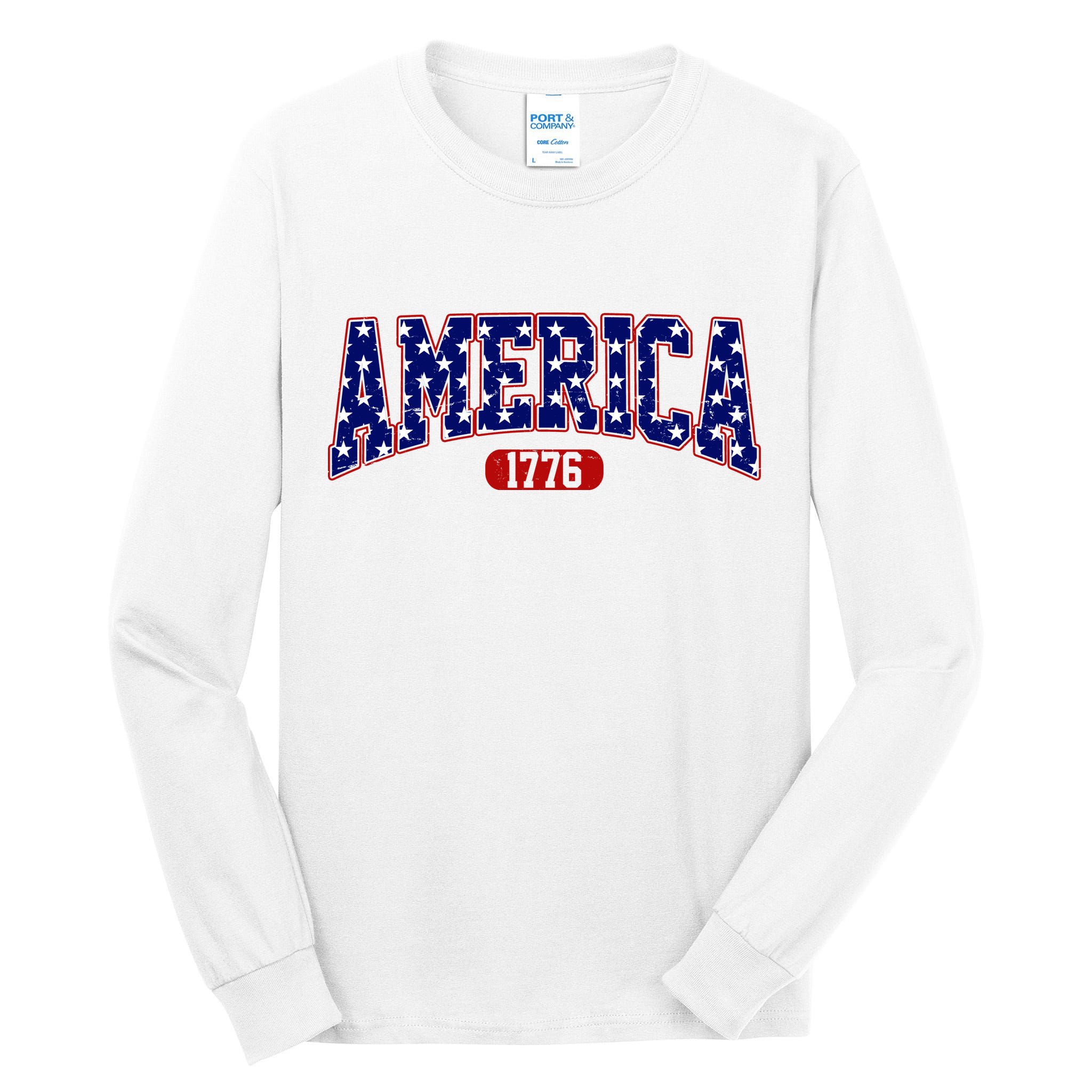 America 1776 Retro 4th Of July Independence Day  Tall Long Sleeve T-Shirt