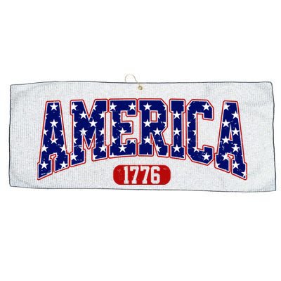 America 1776 Retro 4th Of July Independence Day  Large Microfiber Waffle Golf Towel