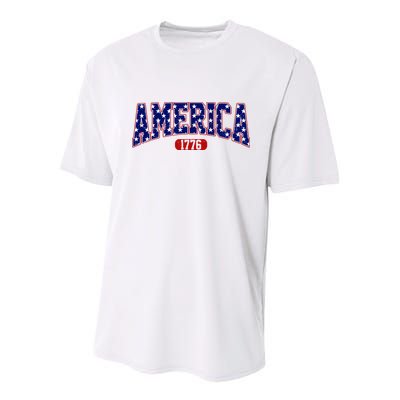 America 1776 Retro 4th Of July Independence Day  Youth Performance Sprint T-Shirt
