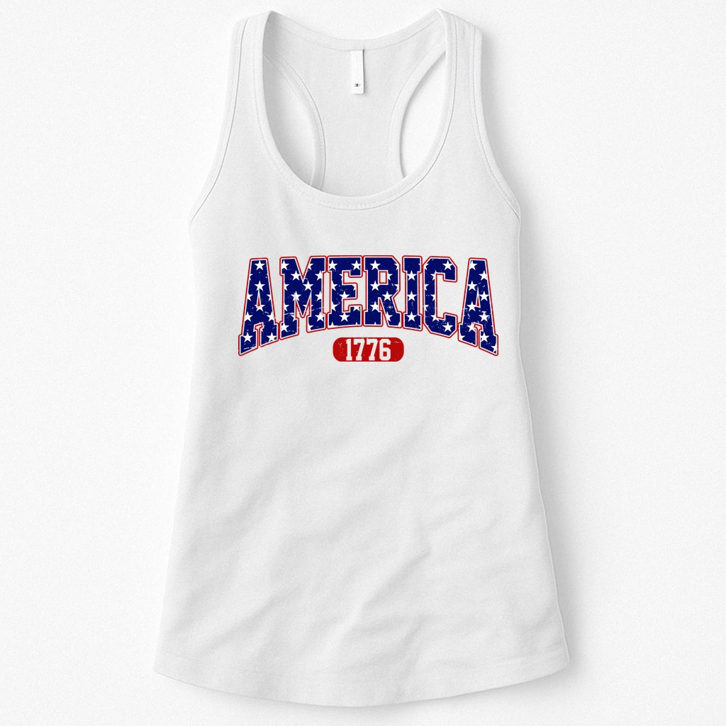 America 1776 Retro 4th Of July Independence Day  Womens Tank Top