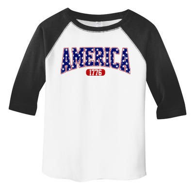 America 1776 Retro 4th Of July Independence Day  Toddler Fine Jersey T-Shirt