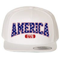 America 1776 Retro 4th Of July Independence Day  Wool Snapback Cap