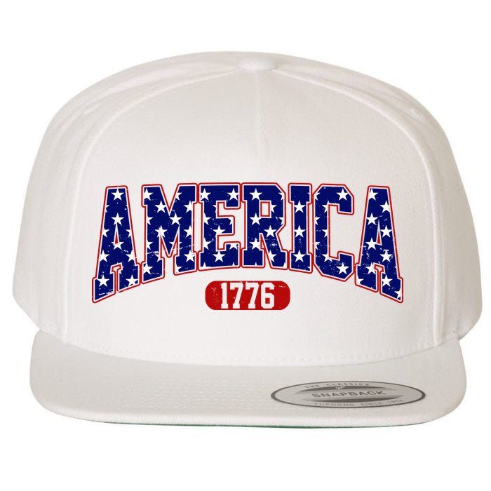 America 1776 Retro 4th Of July Independence Day  Wool Snapback Cap