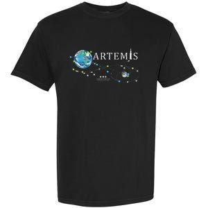 Artemis 1 SLS Rocket Launch Mission To The Moon And Beyond Garment-Dyed Heavyweight T-Shirt