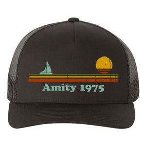 Amity 1975 Sunset Retro Sailboat Sunrise Summer Yupoong Adult 5-Panel Trucker Hat