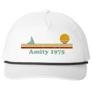 Amity 1975 Sunset Retro Sailboat Sunrise Summer Snapback Five-Panel Rope Hat