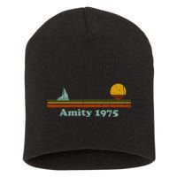 Amity 1975 Sunset Retro Sailboat Sunrise Summer Short Acrylic Beanie