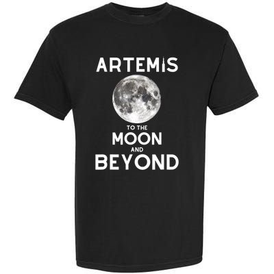 Artemis 1 SLS Rocket Launch Mission To The Moon And Beyond Garment-Dyed Heavyweight T-Shirt