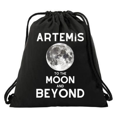Artemis 1 SLS Rocket Launch Mission To The Moon And Beyond Drawstring Bag
