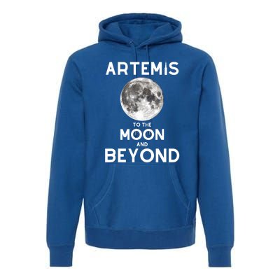 Artemis 1 SLS Rocket Launch Mission To The Moon And Beyond Premium Hoodie