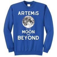 Artemis 1 SLS Rocket Launch Mission To The Moon And Beyond Tall Sweatshirt