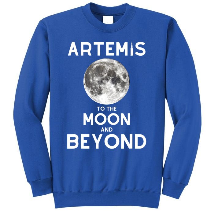 Artemis 1 SLS Rocket Launch Mission To The Moon And Beyond Tall Sweatshirt