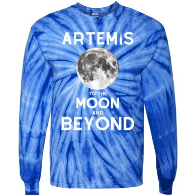 Artemis 1 SLS Rocket Launch Mission To The Moon And Beyond Tie-Dye Long Sleeve Shirt