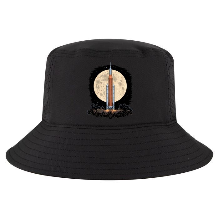 Artemis 1 SLS Rocket Launch Mission To The Moon And Beyond Cool Comfort Performance Bucket Hat