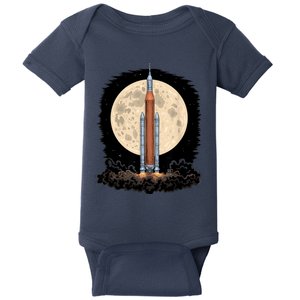 Artemis 1 SLS Rocket Launch Mission To The Moon And Beyond Baby Bodysuit