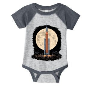 Artemis 1 SLS Rocket Launch Mission To The Moon And Beyond Infant Baby Jersey Bodysuit