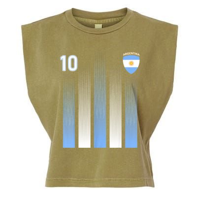 Argentina 10 Soocer Jersey Argentina Football Fans Soccer Garment-Dyed Women's Muscle Tee