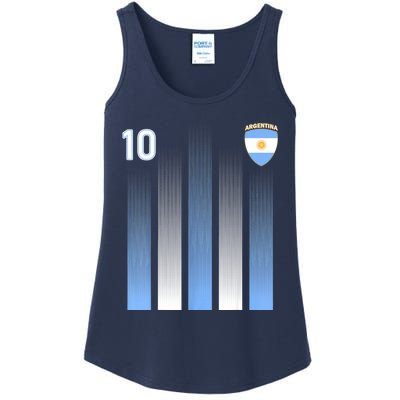 Argentina 10 Soocer Jersey Argentina Football Fans Soccer Ladies Essential Tank