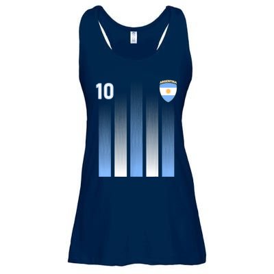 Argentina 10 Soocer Jersey Argentina Football Fans Soccer Ladies Essential Flowy Tank