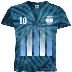 Argentina 10 Soocer Jersey Argentina Football Fans Soccer Kids Tie-Dye T-Shirt