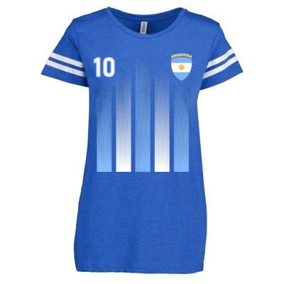 Argentina 10 Soocer Jersey Argentina Football Fans Soccer Enza Ladies Jersey Football T-Shirt