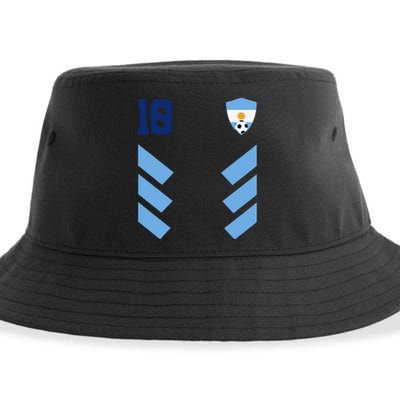 Argentina 10 Soccer Jersey Argentina Football Fan Soccer Sustainable Bucket Hat