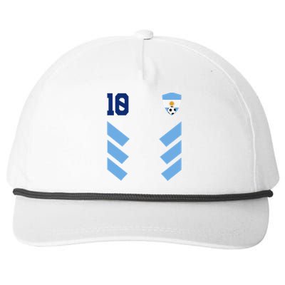 Argentina 10 Soccer Jersey Argentina Football Fan Soccer Snapback Five-Panel Rope Hat