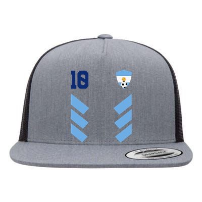 Argentina 10 Soccer Jersey Argentina Football Fan Soccer Flat Bill Trucker Hat