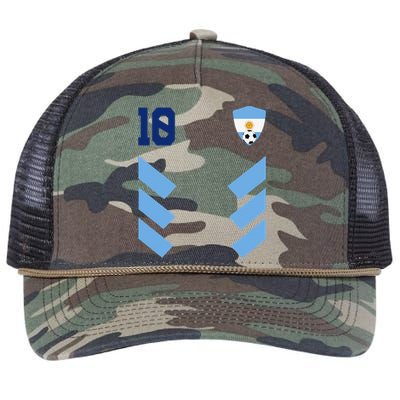 Argentina 10 Soccer Jersey Argentina Football Fan Soccer Retro Rope Trucker Hat Cap