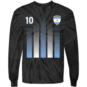 Argentina 10 Soccer Jersey Argentina Football Fan Soccer Tie-Dye Long Sleeve Shirt