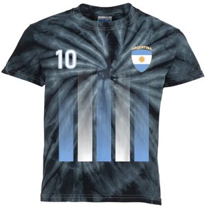 Argentina 10 Soccer Jersey Argentina Football Fan Soccer Kids Tie-Dye T-Shirt