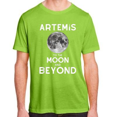 Artemis 1 SLS Rocket Launch Mission To The Moon And Beyond Adult ChromaSoft Performance T-Shirt