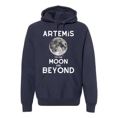 Artemis 1 SLS Rocket Launch Mission To The Moon And Beyond Premium Hoodie