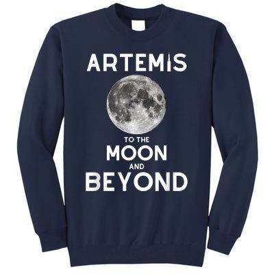 Artemis 1 SLS Rocket Launch Mission To The Moon And Beyond Tall Sweatshirt